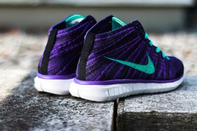 Nike Wmns Free Flyknit Chukka Court Purple Hyper Jade 5