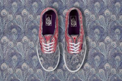 Vans X Liberty Authentic Liberty Peacock True White Holiday 2013