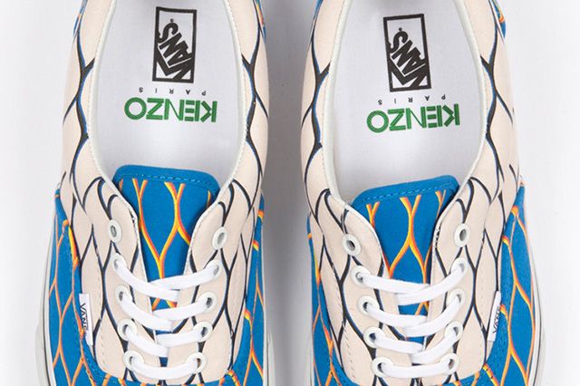 Kenzo And Vans Era Cream Blue