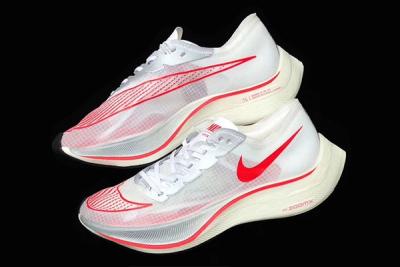 Nike Vaporfly 5 Percent White Red First Look Pair