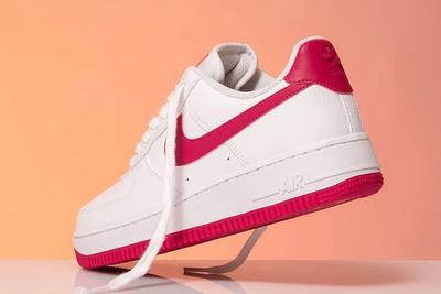 Nike Air Force 1 Wild Cherry Red Ah0287 107 Rear Angle