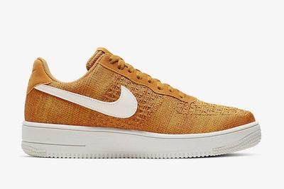 Nike Air Force 1 Flyknit 2 0 Gold Suede Ci0051 700 Release Date 2 Side