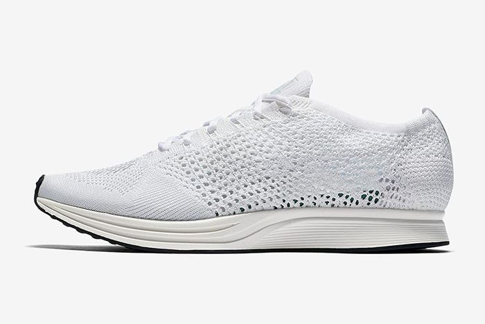 nike flyknit racer all white