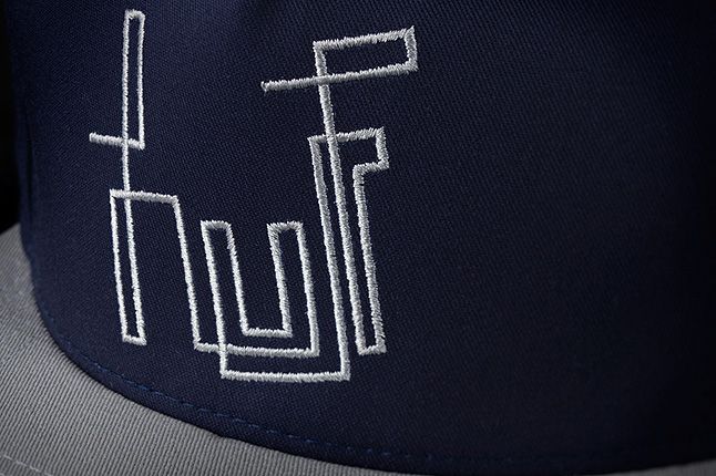 Huf Bennyg Etchasketch Logo Snapback Navy Detail 1