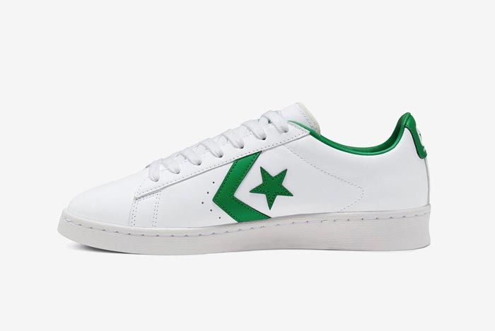 green converse leather