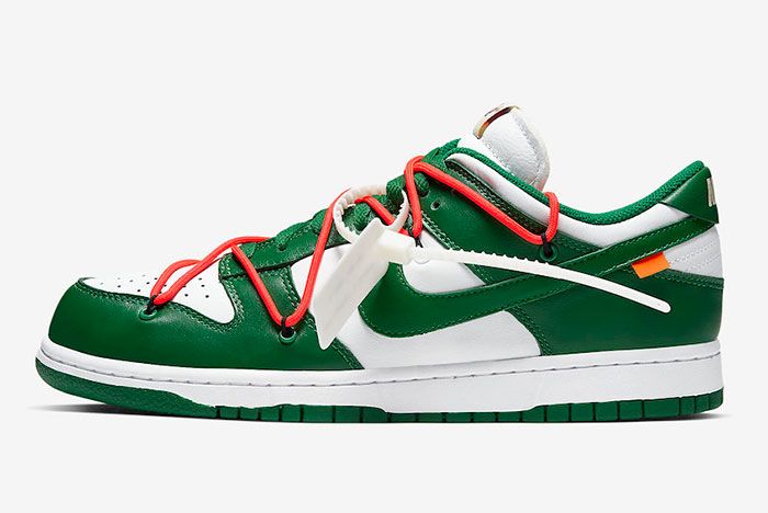 Off White Nike Dunk Low White Green Ct0856 100 Lateral