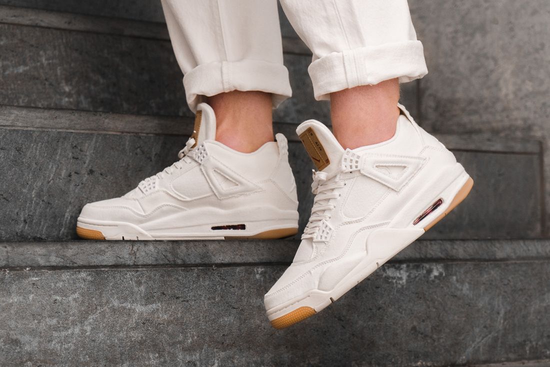 An On-Foot Look at the Levi's x Air Jordan 4s - Sneaker Freaker