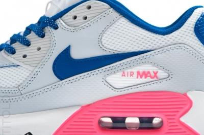 Nike Air Max 90 Gs 2007 Hyperblue Digipink Midfoot Detail 1