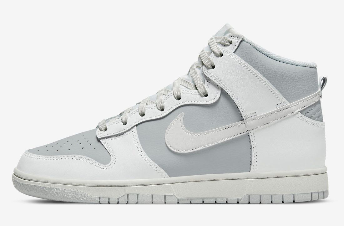 Grey and white hot sale nike high tops