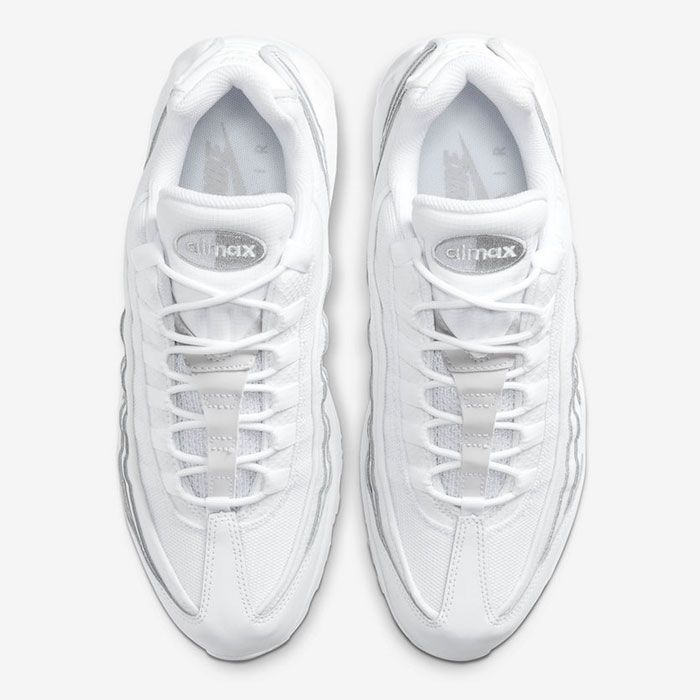air max 95 all white on feet