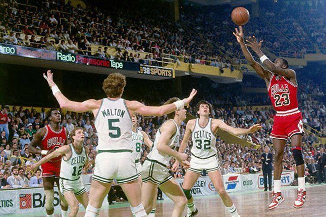 Jordan Shooting Against Celtics 1