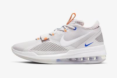 Nike Air Force Max Low Greys Blue Orange Lateral