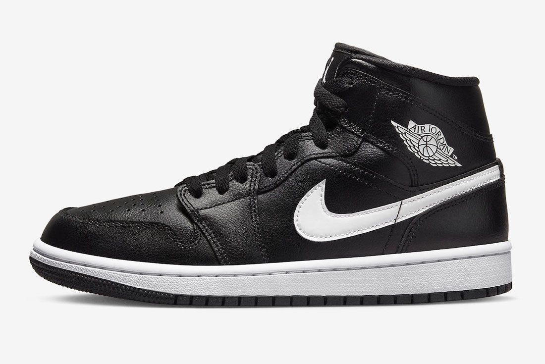 The Air Jordan 1 Mid Doesn’t Miss a Beat in Black and White