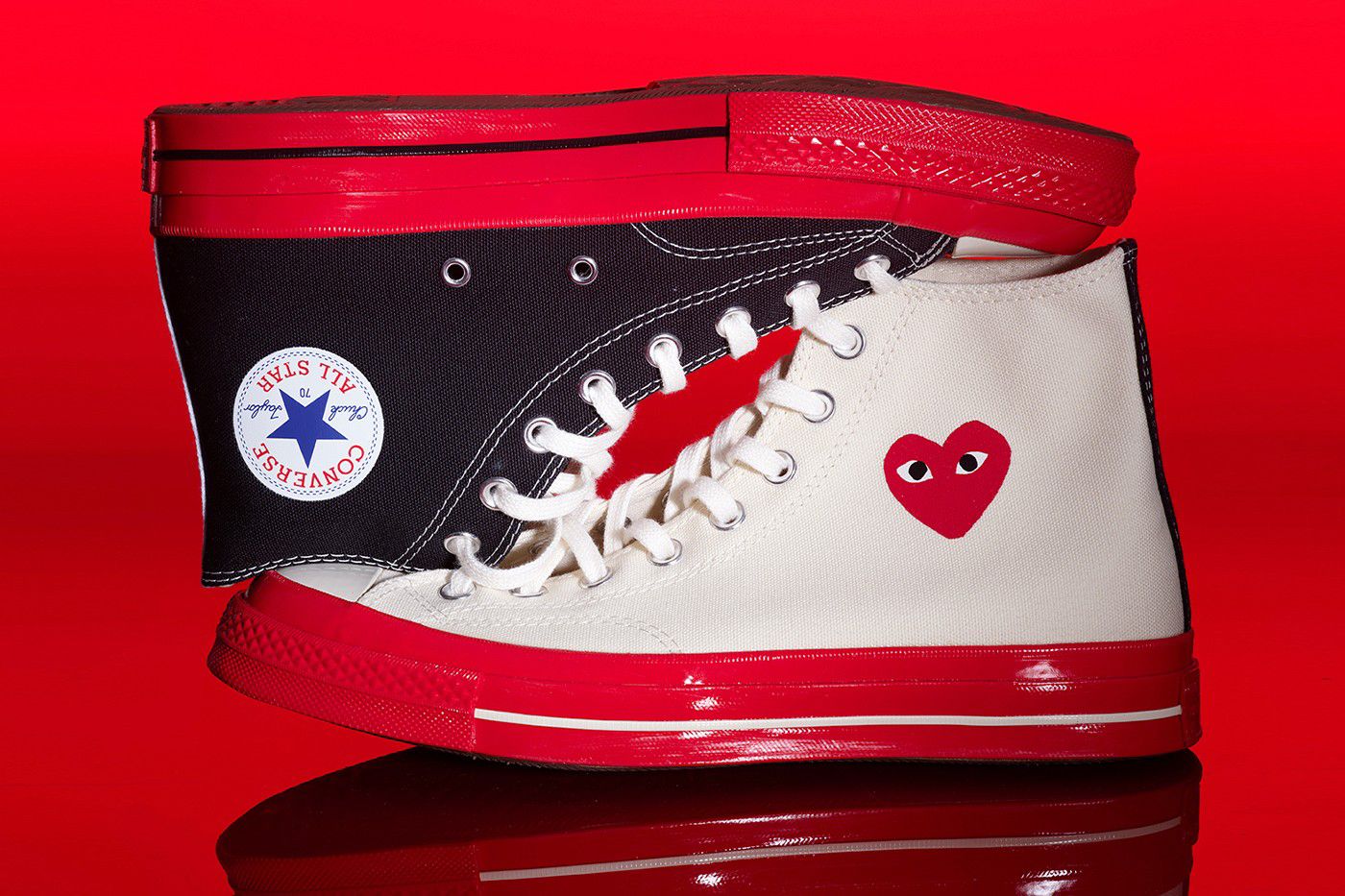 des Garçons Play and Converse's Famed Chuck 70s Return With Red Midsoles - Sneaker Freaker