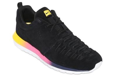 Nike Roshe Run Nm Woven Black Suede Rainbow Sole 2