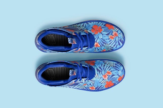 Nike Solarsoft Moccassin Hawaii Floral Purple Blue Aerial