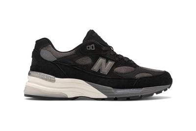 New Balance Made In Usa 992 Black Grey Lateral