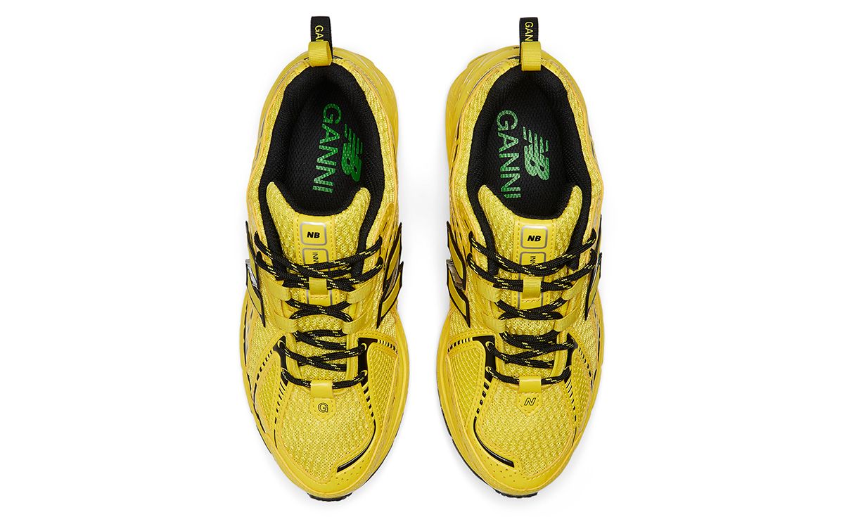 スニーカー Ganni Yellow synthetic leather and fabric sneakers $_57.JPG