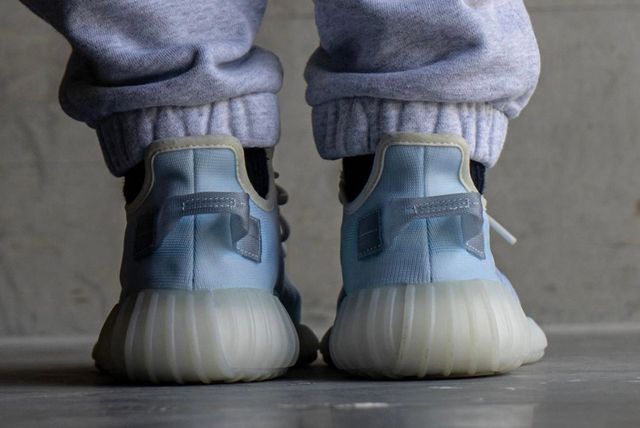 mono ice yeezy on foot