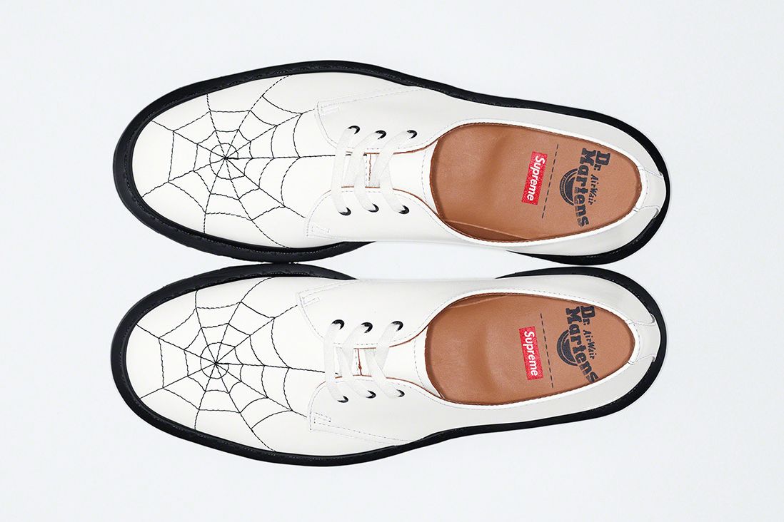 Supreme and Dr. Martens Spin Up a Spider-Webbed 3-Eye Shoe