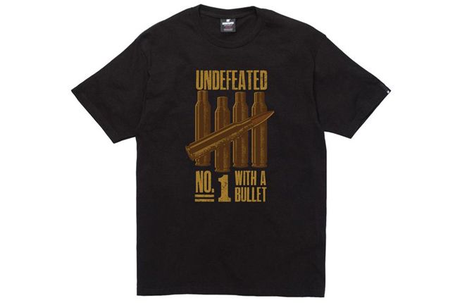 Undefeated T Shirt No1 Bullet Black 1