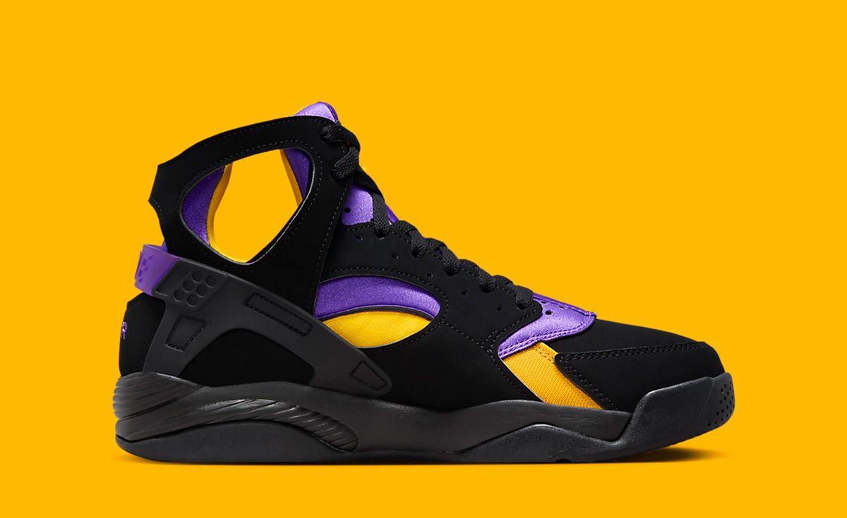 Nike flight huarache lakers best sale