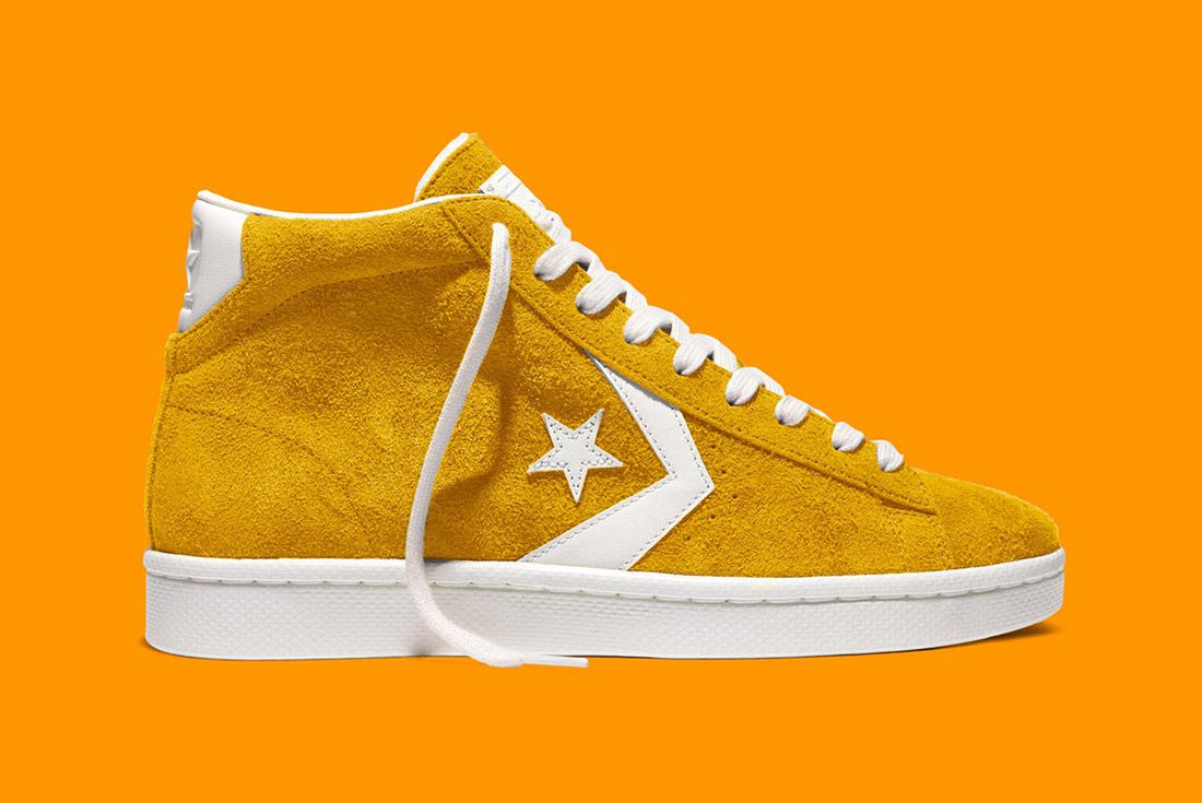 Converse Pro Leather 76 Vintage Suede Yellow