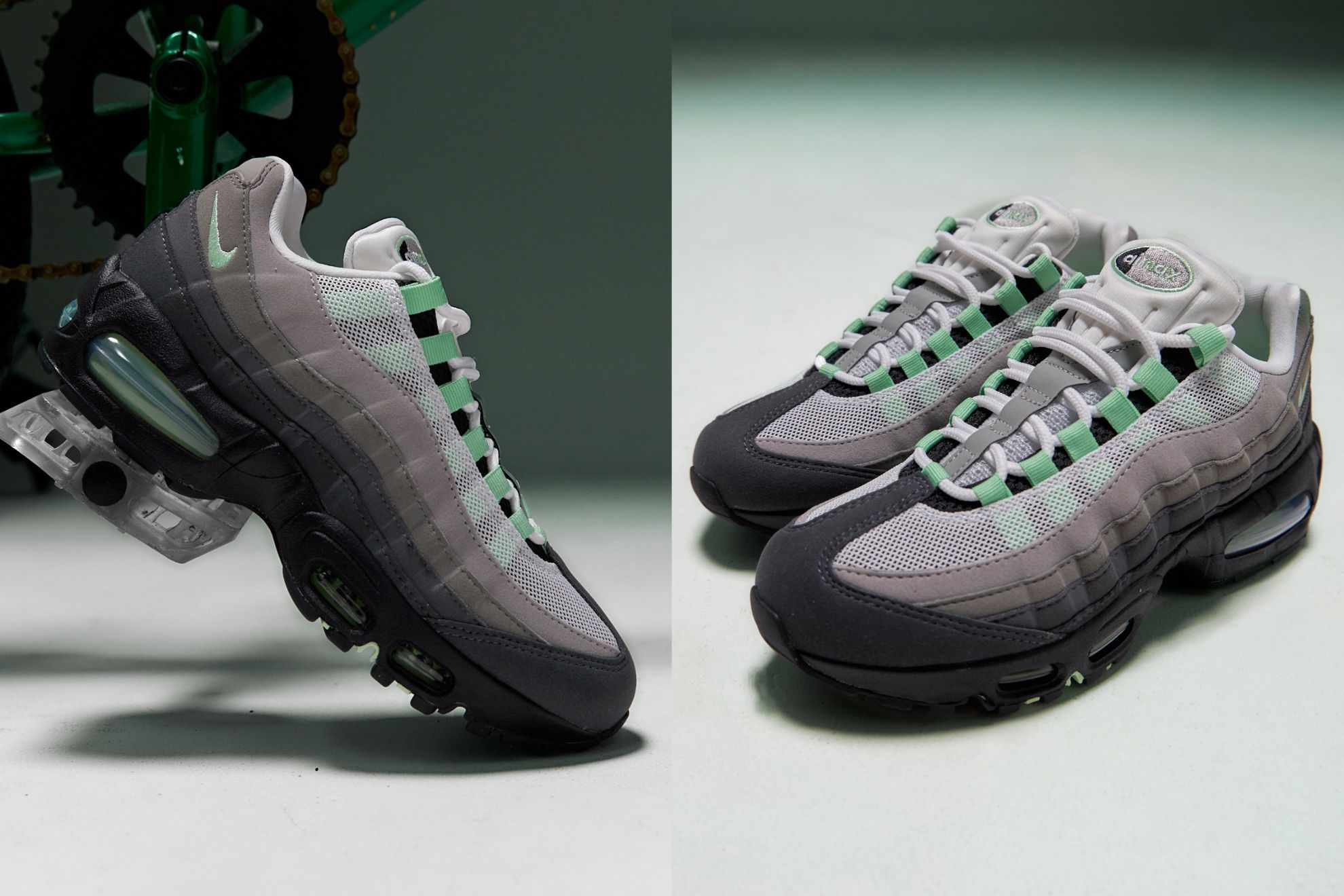 The Nike Air Max 95 'Fresh Mint' Makes a Big Bubble Return at JD