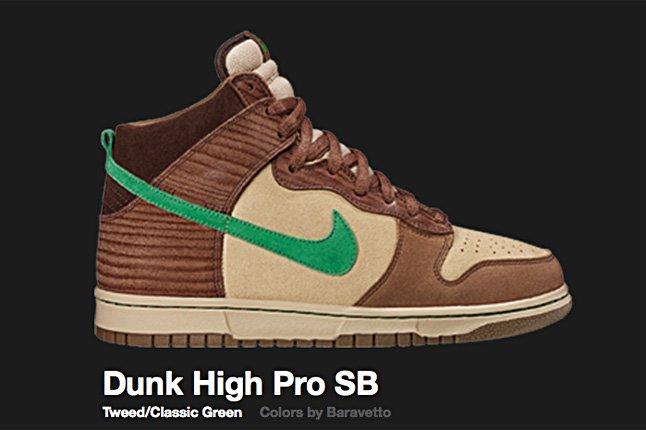 Nike Tweed Green Dunk High Pro Sb 2007 1
