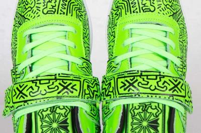 Keith Haring Reebok Classic Workout Mid Strap Neon Green 6