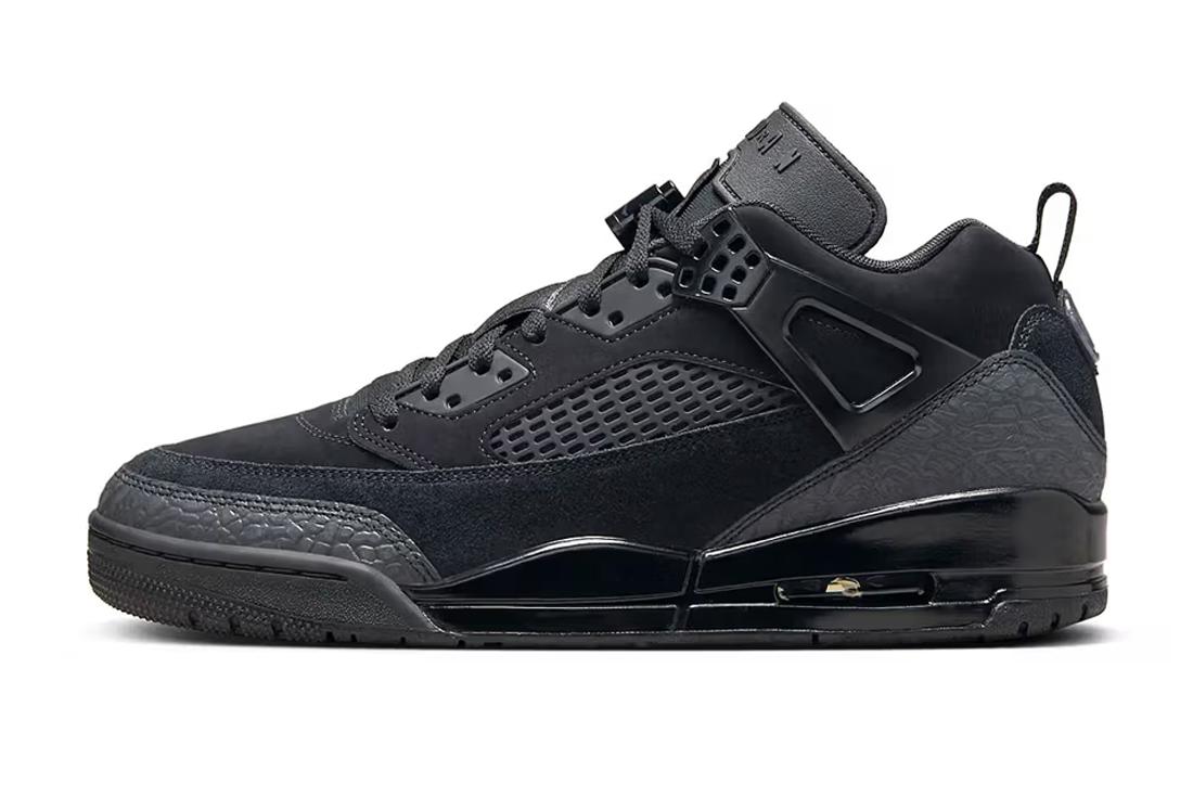 Jordan Spizike Low black cat on white