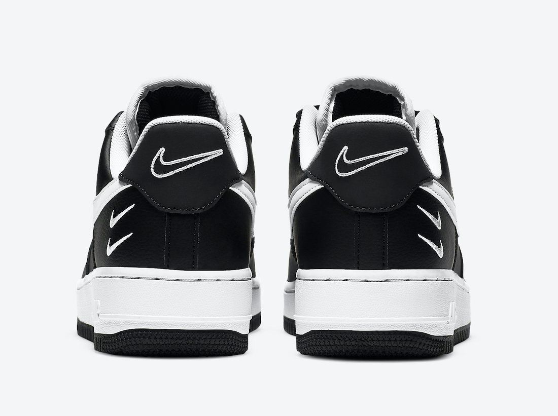 nike air force 1 black with white swoosh