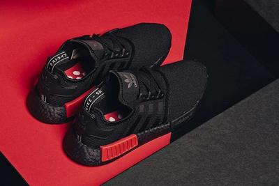 Adidas Nmd R1 Core Black Lust Red 2