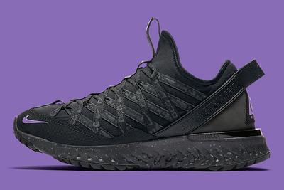 Nike Acg React Terra Gobe Black Purple Bv6344 001 Lateral