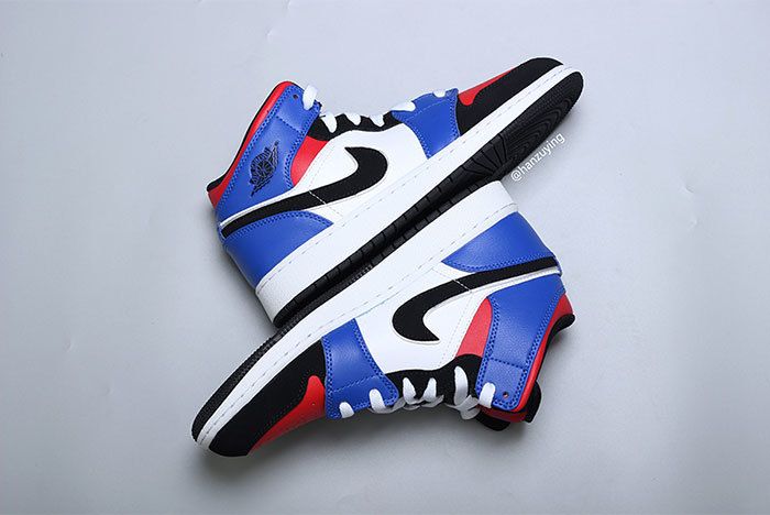 Jordan 1 top on sale 3 red and blue