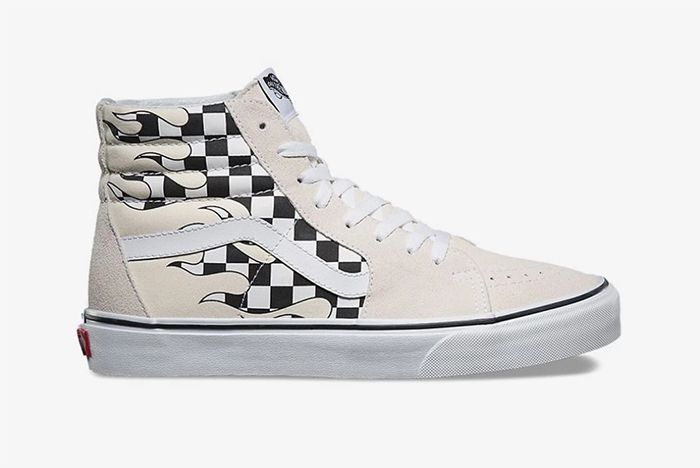 gray checkerboard vans