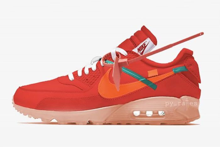 Nike Off White Air Max 90 University Red