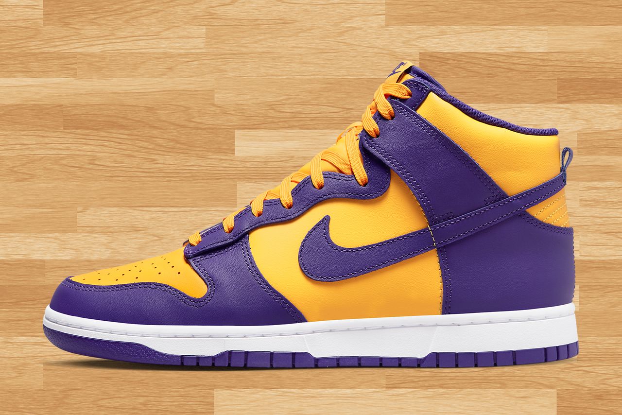 sb dunk high lakers
