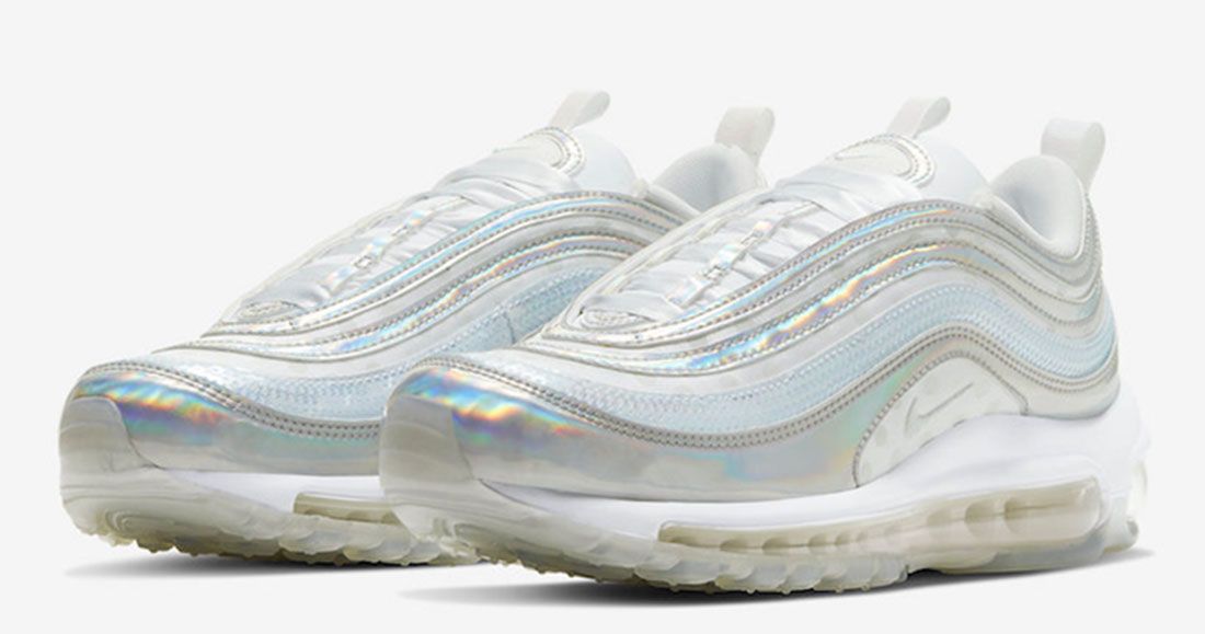 nike air max 97 white iridescent women's shoe