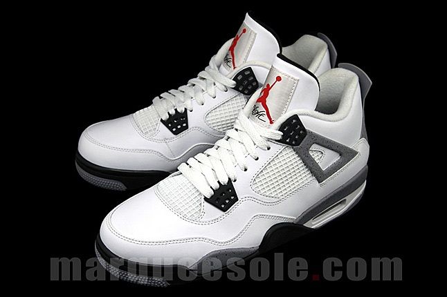 nike jordan 4 white cement