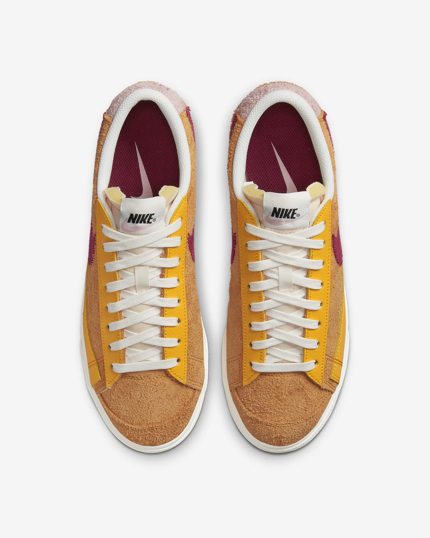 The Nike Blazer Low Platform 'Sunset/University Gold/Pink Glaze/Rush Maroon'