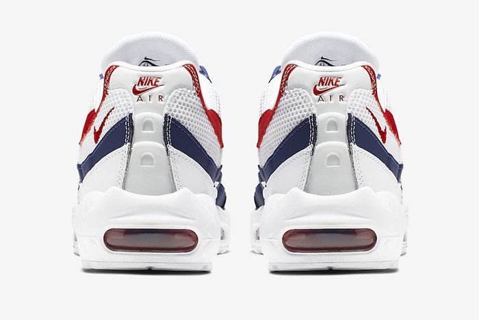 Nike Air Max 95 Red White Blue July 4 2019 Release Date Heel