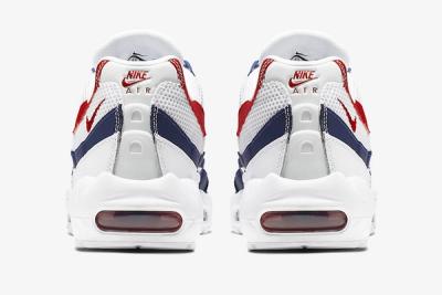 Nike Air Max 95 Red White Blue July 4 2019 Release Date Heel