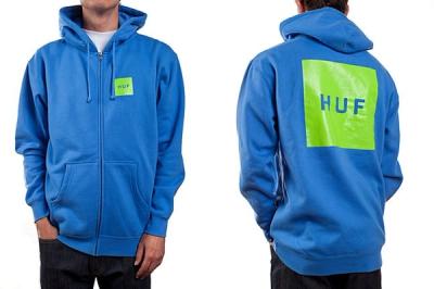 Huf Box Logo Hoodie Blue 1
