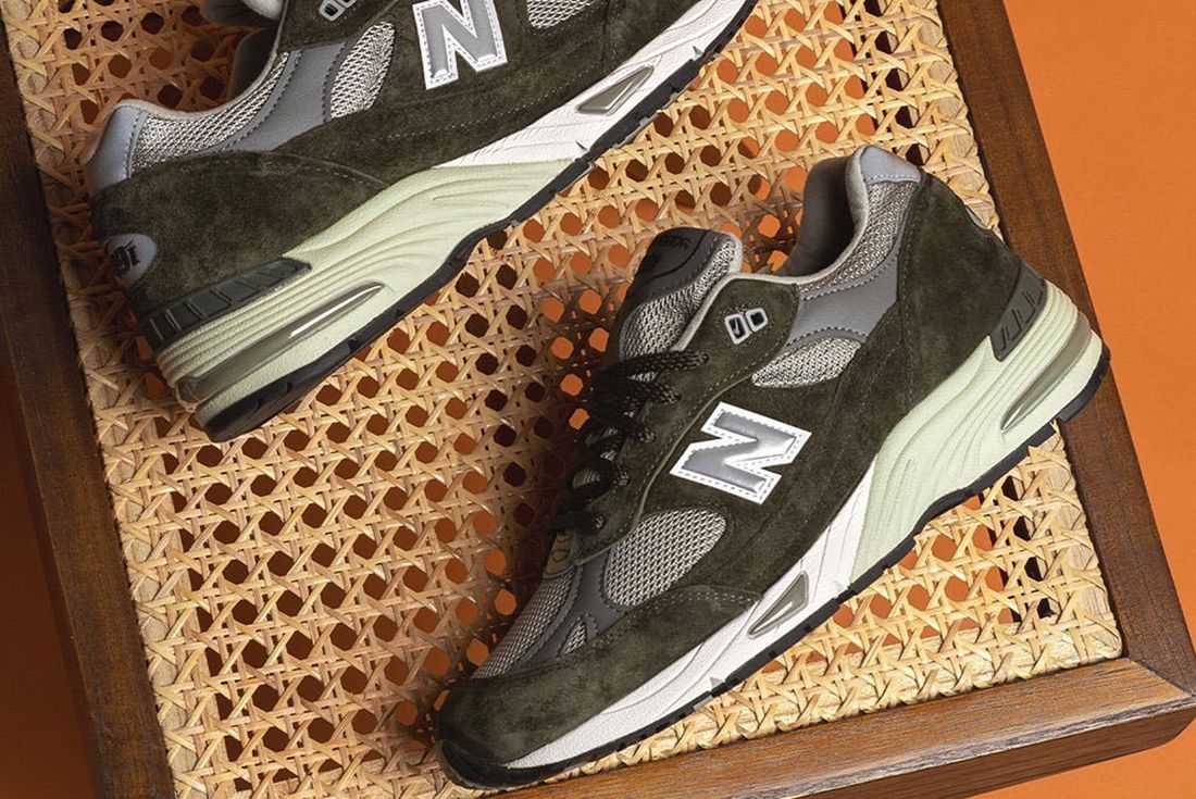 The New Balance 991 Mixes Olive and Grey - Sneaker Freaker