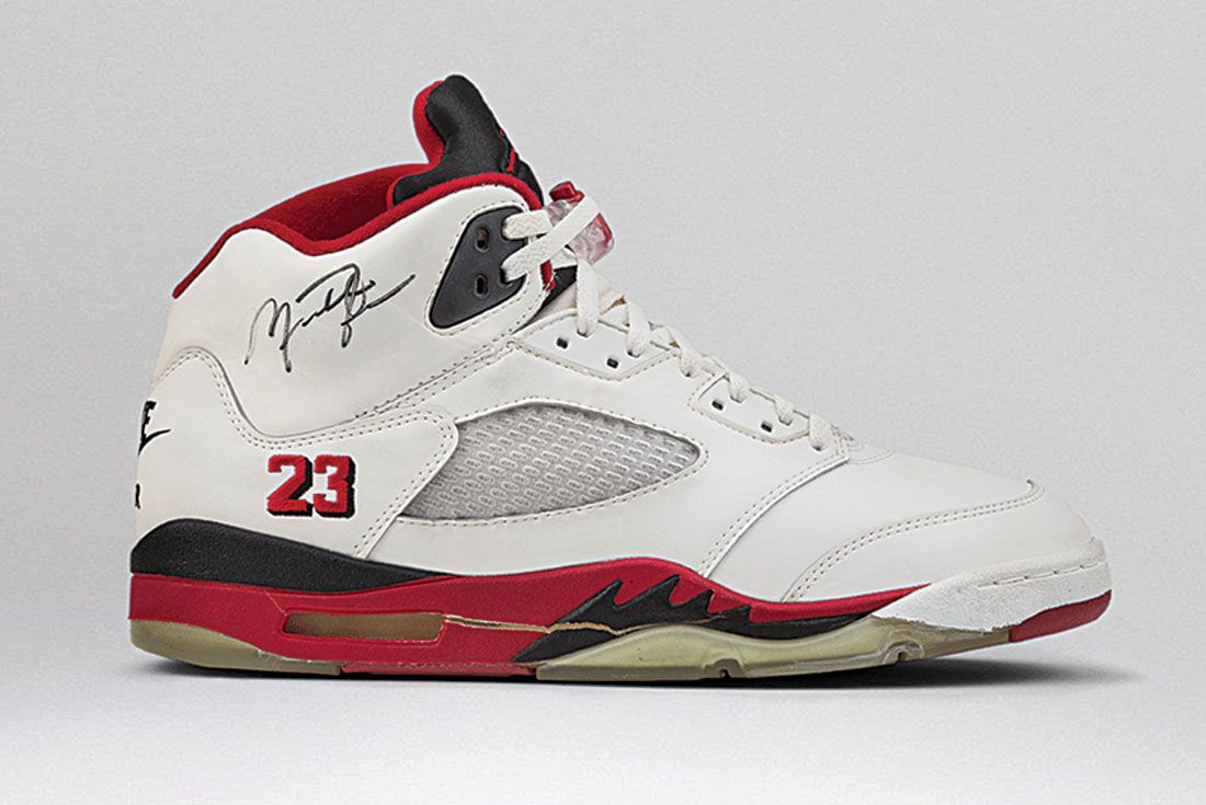 original jordan 5 fire red 1990