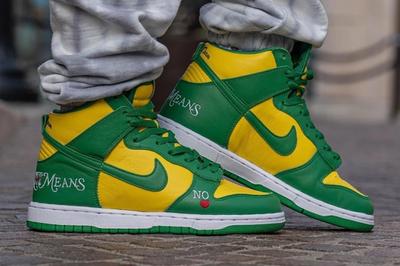 Supreme x Nike SB Dunk High By Any Means Brazil
