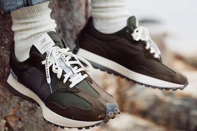 Madness New Balance 327 Brown On Foot