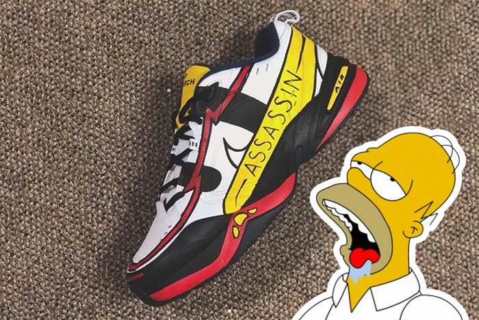 Customiser Mache Turns the Nike Monarch Homer's Dream Shoe - Sneaker Freaker