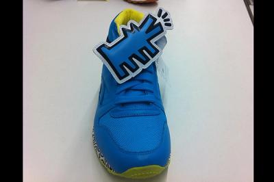 Keith Haring Reebok Cl Leather Mid Lux 12 Blue Lime Toe 1